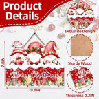 Hatzelou 1PCS Merry Christmas Sign for Wall, Cute Snowman Wooden Sign for Front, Merry Chrismas Welcome Sign, Perfect for Winter Farmhouse Garden Porch Decoration, Christmas Party Decor Supplies