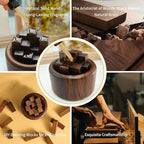 LeMeeOly Jesus Christ Crucifixion Nail Metal Cross Wooden Base, Baptism & Religious Gifts for Men Women,Christian Home Decor (Aroma Diffuser Wood)