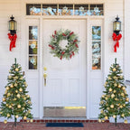 Wreath-Hanger, Strong Stainless Steel Suction-Cup-Wreath-Hooks, 3Pack Wreath-Door-Hanger Fall Halloween Christmas Decorations, Welcome Sign for Front Door Indoor Outdoor (3 Black, 3)