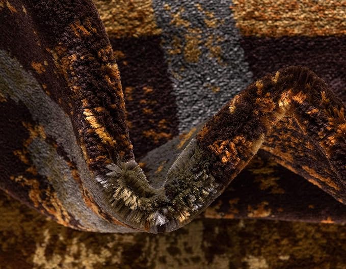 Unique Loom Barista Collection Area Rug - Kouillou (2' x 8' Runner, Multi/ Brown)