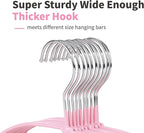 TOPIA HANGER Non Slip Hanger 20 Pack, Metal Clothes Hangers Space Saving, Heavy Duty Rubber Coated Wire Hanger for Coat, Shirt, Dress, Pants-Pink, CT12P