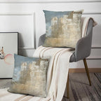 Grey and Beige Abstract Art Artwork Pillow Cover, Gallery Modern Decorative Throw Pillows Cushion Cover for Bedroom Sofa Living Room 16 x 16 Inch Set of 2
