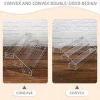 AISIDERK 12" Acrylic Riser, Shelves - 3-Tier Clear Perfume Organizer,Sturdy and Stable Acrylic Organizer for Display Decorative,Skincare Organizers for Countertop, Tabletop, Collectibles, Nail Polish