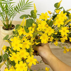J'FLORU Artificial Large Spring Wreath 28 Inch Summer Wreaths for Front Door Yellow Daisy Wreath for Indoor Outdoor Home Decor and Easter Celebration