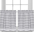 Sweet Home Collection Kitchen Window Curtain Treatment Panel, 24", Gray
