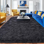 Rugs for Living Room 9x12, Soft Shaggy Modern Shag Area Rug for Bedroom, Upgrade Non-Slip Plush Fluffy Carpet for Kids Boys Girls Room Home Decor Aesthetic, Charcoal Gray