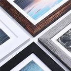Vittanly 10 Pack Picture Frames Collage Wall Decor, Gallery Wall Frame Set for Wall or Tabletop Display, Engineered Wood and Shatter-resistant Plexiglass, Multi Sizes with 8x10, 5x7, 4x6 Frames, Brown
