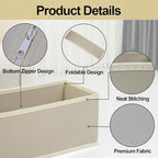 16 Pack Drawer Organizer Clothes, Foldable Fabric Dresser Organizer Closet Organizers and Storage Box for Underwear,Folded Clothes,Baby Clothing,Socks,Bra,Towels,Ties(Beige)