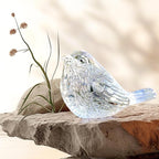 H&D HYALINE & DORA Glass Birds Figurines Handmade Blown Bird Figurine Crystal Glass Animal Collectible Figurine Gifts for Birds Lover (AB Coating)