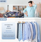 2 Pack Tie Rack Belt Hanger for Closet Fitnice Upgraded Non Slip Tie Hanger Space Saving with 20 Foldable Hooks Wooden Belt Tie Organizer for Tank Tops Bras Cami Scarves