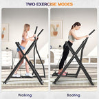 Air Walk Elliptical Glider Machine - 600LBS Capacity, Fully Assembled Low-Impact Design for Home Gym Cross-Training Arm & Leg Cardio Workout-New Version