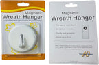 Magnetic Wreath Hanger Hook for Steel Metal Doors Indoor and Outdoor Each Holds 6 Pounds, Set of 2