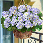 Artificial Geraniums Flowers for Outdoors Spring Decor, 4 Bundles UV Resistant Fake Geraniums Flowers Silk Faux Plants for Home Planter Gardens Table Patio Porch Indoor Cemetery Summer Decor(Purple)