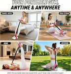 Pedal Resistance Band with Handles, Fabric Non-Slip Foot Pedals for Stable Home Workout, Low-Impact Full Body Exercise Band for Women, Stretching, Strength Training & Daily Mobility