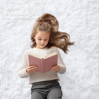 OLANLY 6x7 Area Rugs for Living Room Bedroom, Machine Washable Soft Fluffy Shaggy Bedside Rug, Indoor Floor Carpet for Kids Girls and Boys, Dorms, Nursery Rooms, Home Decor Aesthetic, White