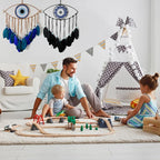Holmgren 2 Pcs Evil Eye Dream Catchers - Handmade Evil Eye Decor for Wall Art Apartment Decor, Good Luck Charm for Home Offices Living Spaces