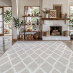 Modern Indoor Rug Diamond 6x9 Area Rugs for Living Room Luxury Kitchen Bedroom Durable Soft Geometric Durable Low and High Pile Stain Resistant Non Shedding Area Carpet 6x9