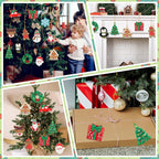 kockuu Christmas Ornaments for Tree Decorations, 12pcs Soft PVC Hanging Ornaments Snowflake Gingerbread House Snowman for Christmas Tree Gift Box, Winter Holiday Party, Home, Office Decor