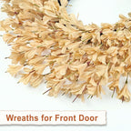 26 Inch Fall Wreaths for Front Door Outside，Realistic Autumn Wreath Outdoor，Large Halloween Thanksgiving Artificial Flowers Wreath，Fall Decorations for Home Front Porch Yard Window Farmhouse Decor