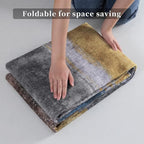Ciicool Abstract Area Rug Indoor, 3x5 Washable Entryway Rug, Modern Soft Throw Rug with Non-Slip Backing Ideal for Bedroom Living Room Entrance Kitchen, Low-Pile Floor Carpet Doormat Yellow Blue Grey