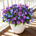 Artificial Fake Flowers for Outdoor, 6 Bundles UV Resistant Faux Plants Decoration Silk Flowers No Fade Plastic Flowers for Outside Planters Home Porch Patio Yard Garden Decor