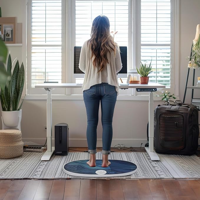 Wurf Board by JumpSport (Santa Cruz or Maui style) | Curved Air-Spring Anti-Fatigue Mat for Standing Desk Users | Stress-Relieving Desk Accessory | Comfort In Motion