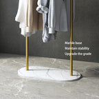 Freestanding Clothing Rack with Marble Base,Modern Arch Gold Garment Rack for Small Spaces,Sturdy Metal Coat Rack,Clothes Racks for Hanging Clothes in Bedroom,Closet,Entryway,Boutique Display