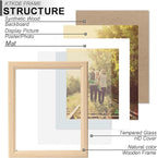 KTKDE 8x10 Picture Frame Real Glass, Display Pictures 5x7 with Mat or 8x10 Without Mat, Modern Style Wood Composite Frame, Gallery Wall Frame & Table Top Display，best gift