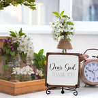 Modern Farmhouse Decor, Home Decor For Living Room, Boho Chic Aesthetic Shelf Decorations, Christian Rutsic Dear God Sign, Farm House Entryway Tv Stand Fireplace Coffee Table Decoration (05)