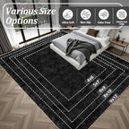 Fluffy 4x6 Area Rugs for Living Room Bedroom: Ultra Soft Shag Rug Non-Slip Non-Shedding Small Plush Bedside Rug Indoor Floor Carpets for Kids Room Playroom Entryway Nursery Dorms Home Decor Black