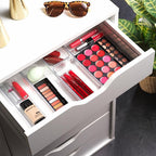 Masirs Clear Drawer Organizer - Easily Organize and Customize the Layout of Drawers. Great for Office Desk, Utensils, Cosmetics and Makeup. (8-Piece Set)