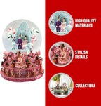 Nutcracker Ballet Gifts Musical Nutcracker Snow Globe, Christmas Ornaments Decorations, Holiday Home Decor, 5.75” x 4.5” inches, Clara and Prince