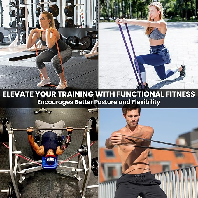 Functional Fitness Pull Up Bands Resistance Bands | Exercise Bands for Working Out | Long Stretch Bands for Exercise, Training Bands, Resistance Bands for Stretching
