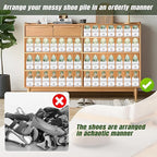 Clear Shoe Slot Organizer, 24 Pack Adjustable Shoe Slots Organizer for Closet Clear Shoe Stackers Shoe Rack Holder Shoe Space Savers for a Pair of Shoes