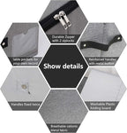 AMJ Large Sturdy Underbed Storage Box with Zip Lid, Rigid Sturdy Plastic Board inside, Handles on all sides, Dark Gray