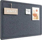 Fluxynara Bulletin Board, 23.6" x 17.5" Cork Board Alternative with 12 Safe Removable Adhesive Tabs, Foldable Felt Pin Board for Home Office, Classroom, Bedroom,Entryway for Walls—Navy Blue