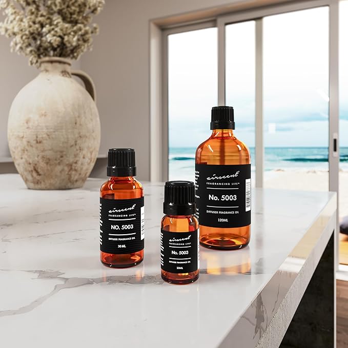 AirScent Coco-Inspired Diffuser Oil - No. 5003 Perfume Dupe - Premium Fragrance Oil Blend for Ultrasonic and Waterless Diffusers and Crafting - 30 ml, 1 fl oz Glass Bottle with Dropper