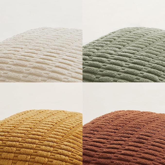 Fancy Homi 4 Packs Decorative Throw Pillow Covers for Living Room Couch Bed, Modern Farmhouse Boho Home Décor Accent Cushion Case, 16" x 16", Fall
