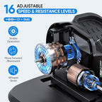 Under Desk Elliptical Machine, 3-in-1 THERUN Electric Leg Exerciser for Seniors, Fully Assembled Portable Seated Pedal Exerciser w/Remote Control, 16-Level Speeds & Resistance