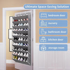 30 Pairs Over The Door Shoe Organizer, 10-Tier Hanging Shoe Rack with Deep Pocket for Closet, Extra Large Shoe Storage Holder for Sneakers, Boots, Heels(Grey)