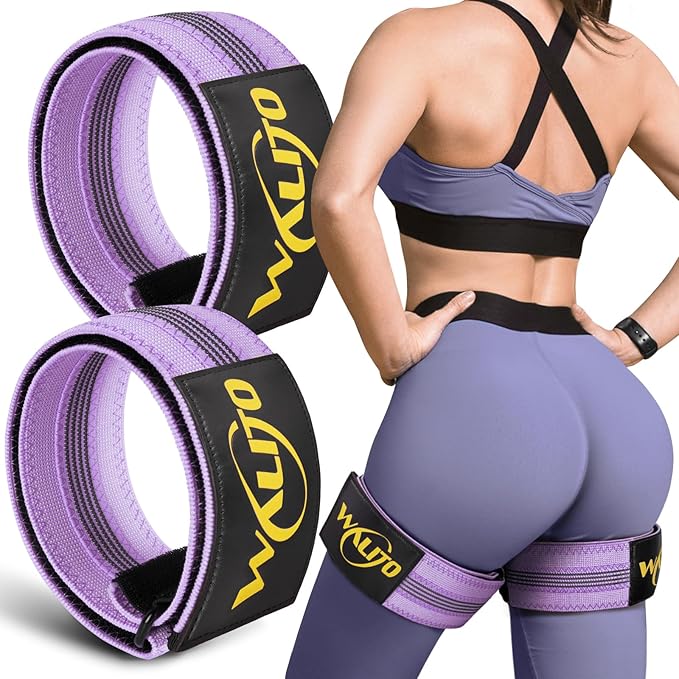 BFR Booty Bands for Women Glutes - Blood Flow Restriction Bands with Weekly Plan for Legs, Butt & Hip Building, Occlusion Bands for Workouts, Best Fabric Bands for Squat Butt & Thigh