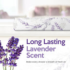 Lavender Scented Drawer Liners for Dresser Drawers (10 Large Sheets, 19.7" x 14.4") - Non Adhesive Drawer Paper Liner for Bedroom Dresser & Closet Shelves by Linda’s Essentials