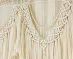 IOWER Macrame Wall Decor 75" W x 35" L Extra Large Macrame Wall Hanging Craftsmanship Boho Wall Decor