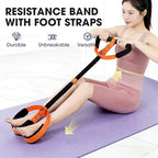 2026 New Pedal Resistance Band with Handle, Natural Rubber Foot Pedal Resistance Bands, Multifunction Fitness Bands for Abdomen, Waist, Arm, Leg (53 LBS)