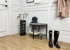 Mango Steam Round Cat Spiral Umbrella Stand 22" Tall, Black