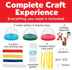 Creativity for Kids Make Your Own Holiday Snow Globes Kit | Sculpt, Decorate & Shake 3 Festive Winter Scenes | DIY Christmas Crafts for Kids to Build Creativity & Fine Motor Skills (Ages 6+)