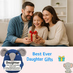 Gifts for Daughter from Mom Dad, Handmade Crochet Elephant Doll, Emotional Support Animal Gift for Girls, Cute Inspirational Gift for Daughter, Graduation Gift Idea