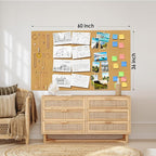 MaxGear Large Cork Board for Wall 60" x 36", 15 Pack Cork Board Tiles with 40 Pushpins & Safe Removable Adhesive Tabs, 12" x 12" Corkboards for Office, School, Home