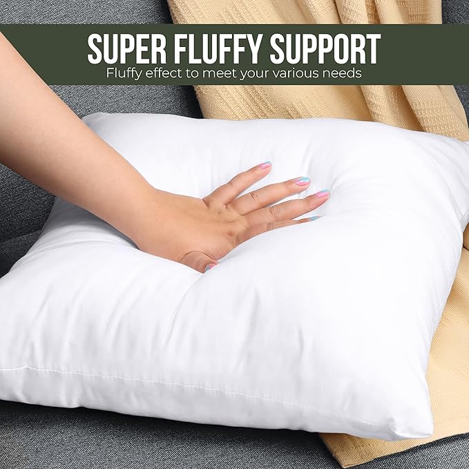 Utopia Bedding Throw Pillows (Set of 1, White) – 20 x 20 Inches Down Alternative Pillows for Bed, Sofa, and Couch - Fluffy Decorative Stuffer Pillow for Indoors & Outdoors