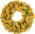 20 Inch Spring Summer Wreaths for Front Door, Artificial Flowers Violet Silk Floral Wreaths with Fake Plants Green Eucalyptus Leaves for Outdoors Farmhouse Wall Wedding Porch Home Decor